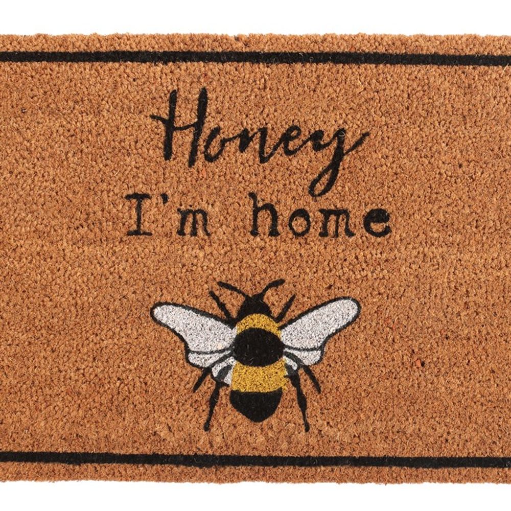 Natural Honey I’m Home Bee Doormat - ScentiMelti Home Fragrance, Beauty & Gifts UK