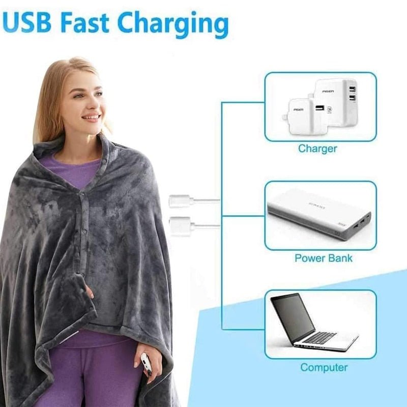 USB Electric Heating Blanket - ScentiMelti Home Fragrance, Beauty & Gifts UK