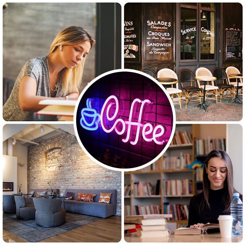 USB Powered Coffee LED Neon Light Sign - ScentiMelti Home Fragrance, Beauty & Gifts UK