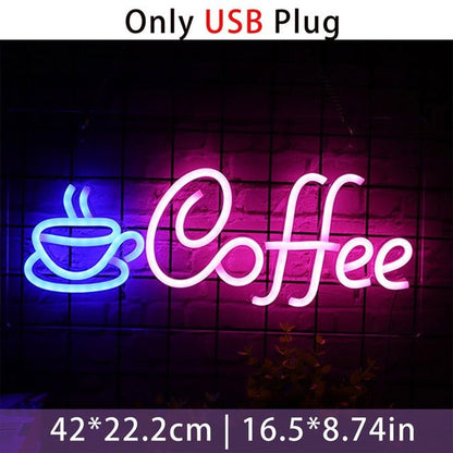 USB Powered Coffee LED Neon Light Sign - ScentiMelti Home Fragrance, Beauty & Gifts UK