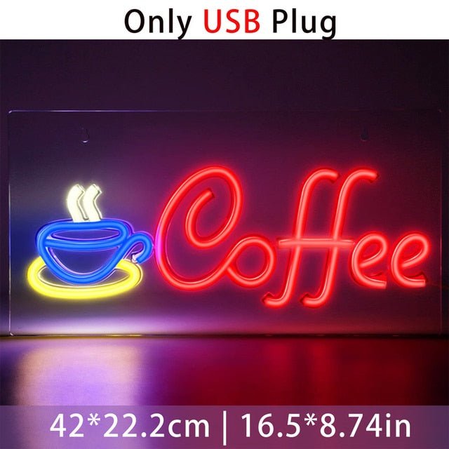 USB Powered Coffee LED Neon Light Sign - ScentiMelti Home Fragrance, Beauty & Gifts UK