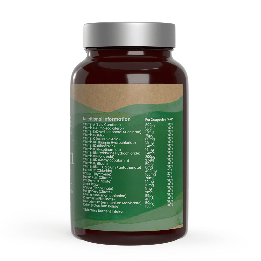 Ethical UK Vegan Multivitamin Supplement (Recycled Glass Jar)