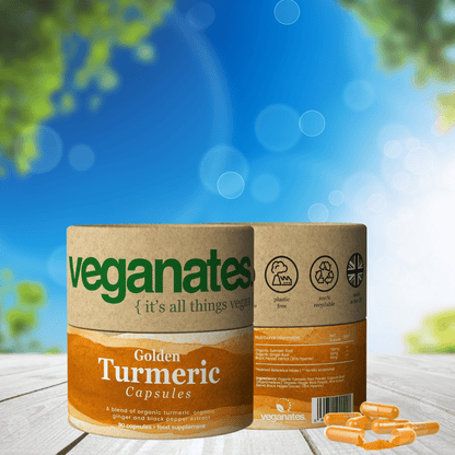 Organic Vegan Turmeric Curcumin & Ginger Supplement with Black Pepper in Plastic Free Biodegradable Tub - ScentiMelti  Organic Vegan Turmeric Curcumin & Ginger Supplement with Black Pepper in