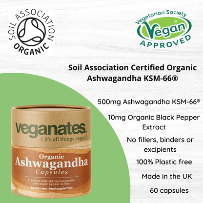 Organic Ashwagandha KSM-66 | 500mg Vegan Capsules | 60 Capsules 2 Months Supply - ScentiMelti  Organic Ashwagandha KSM-66 | 500mg Vegan Capsules | 60 Capsules 2 Months Supply