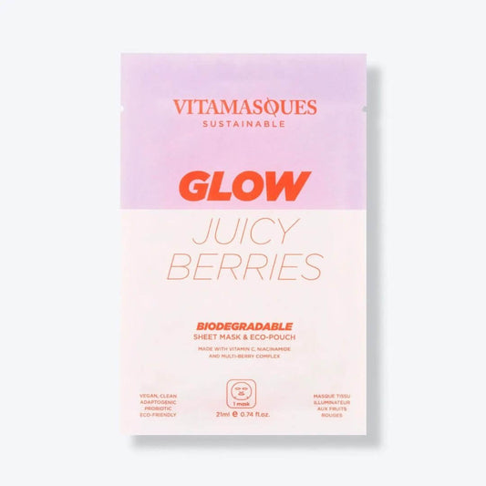 VITAMASQUES Glow Juicy Berries Biodegradable Face Sheet Mask Luna Rossi ScentiMelti Wax Melts