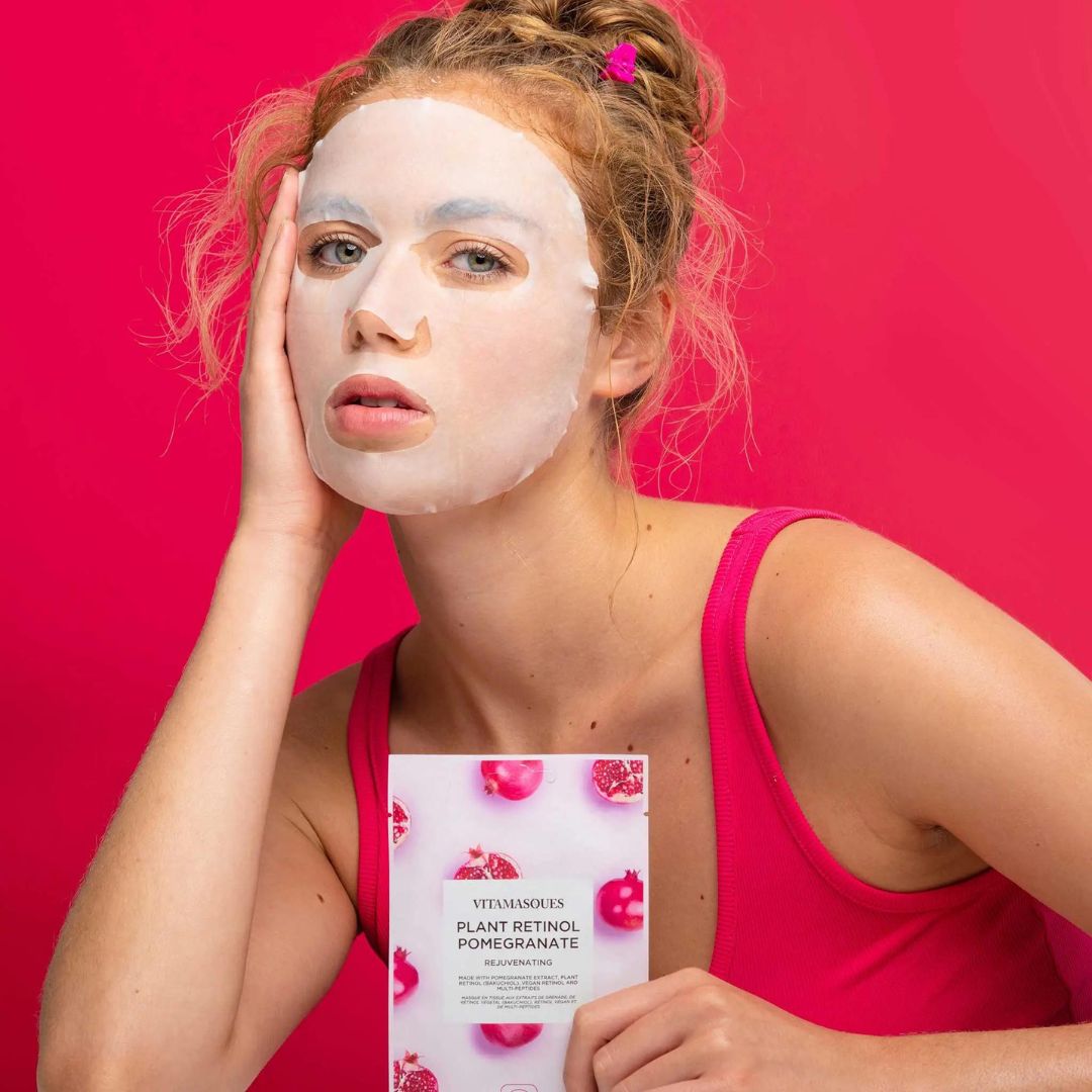 VITAMASQUES Retinol Pomegranate Face Sheet Mask Luna Rossi ScentiMelti Wax Melts