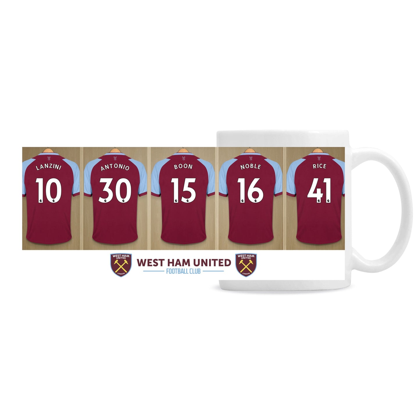 West Ham United Football Club Dressing Room Mug - ScentiMelti Home Fragrance, Beauty & Gifts UK