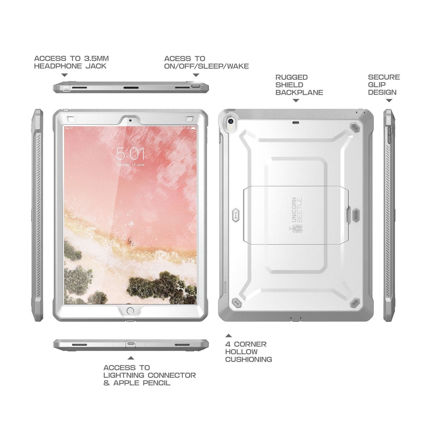 iPad Air 3 10.5 inch (2019) and iPad Pro 10.5 inch (2017) Unicorn Beetle Pro Rugged Case with Screen Protector-White i-Blason UK ScentiMelti Wax Melts