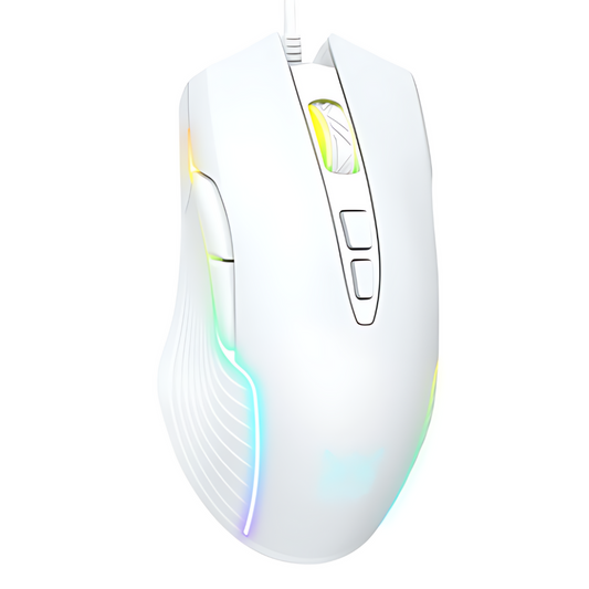 Adjustable 6400 DPI Wired LED Gaming Mouse with Breathing LED Colors White - ScentiMelti Home Fragrance, Beauty & Gifts UK