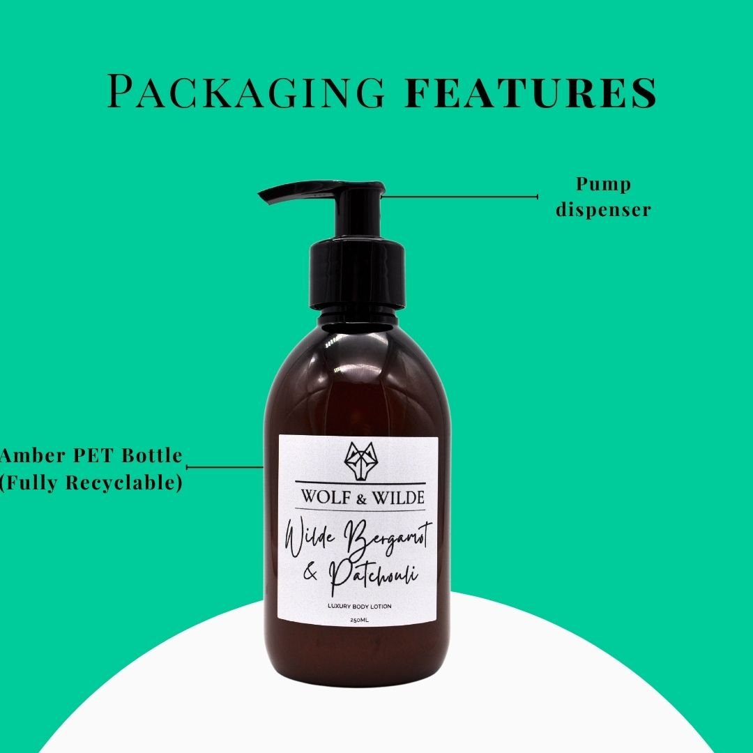 Wilde Bergamot & Patchouli Luxury Body Lotion 250ML Wolf & Wilde ScentiMelti Wax Melts