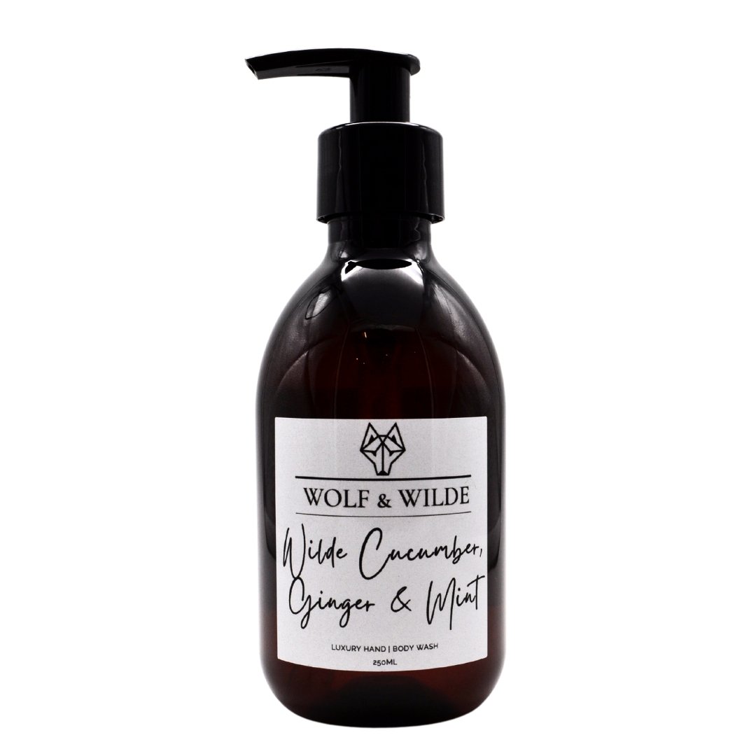 Wilde Cucumber, Ginger & Mint Luxury 2 In 1 Liquid Soap - Hand & Body 250ML - ScentiMelti Home Fragrance, Beauty & Gifts UK