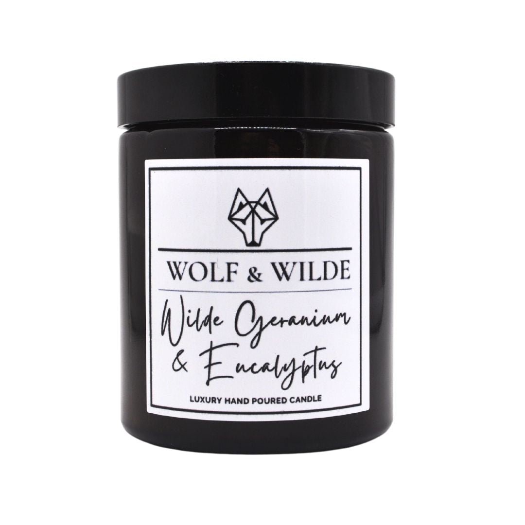 Wilde Geranium & Eucalyptus Luxury Aromatherapy Scented Candle - ScentiMelti Home Fragrance, Beauty & Gifts UK