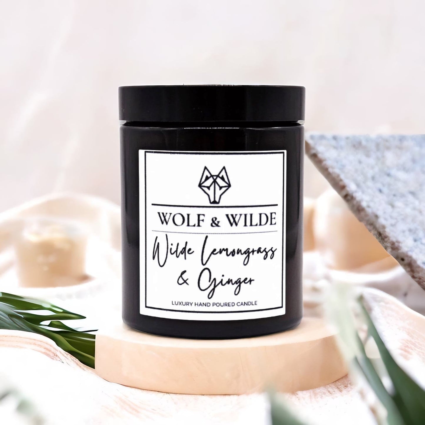 Wilde Lemongrass & Ginger Luxury Aromatherapy Scented Candle - ScentiMelti Home Fragrance, Beauty & Gifts UK