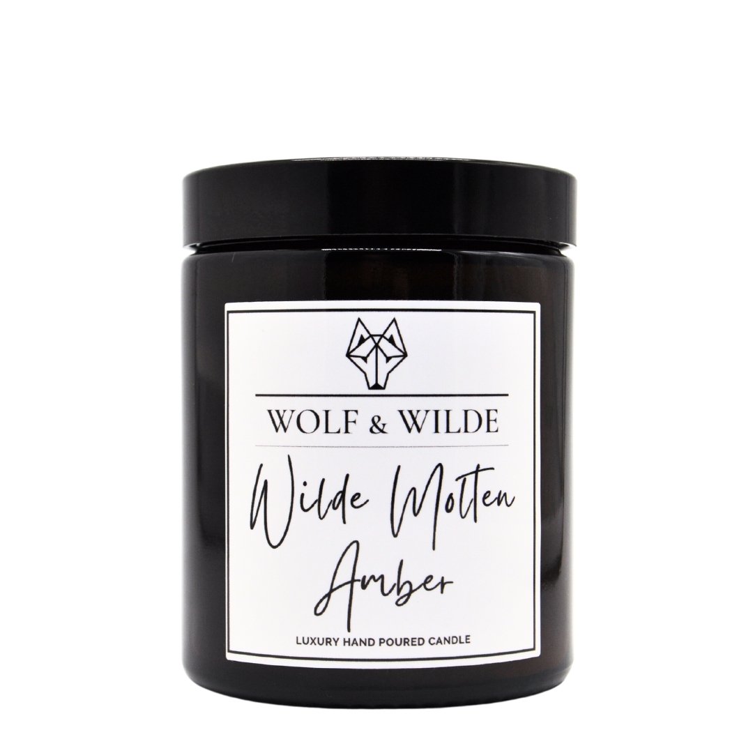 Wilde Molten Amber Luxury Aromatherapy Scented Candle - ScentiMelti Home Fragrance, Beauty & Gifts UK