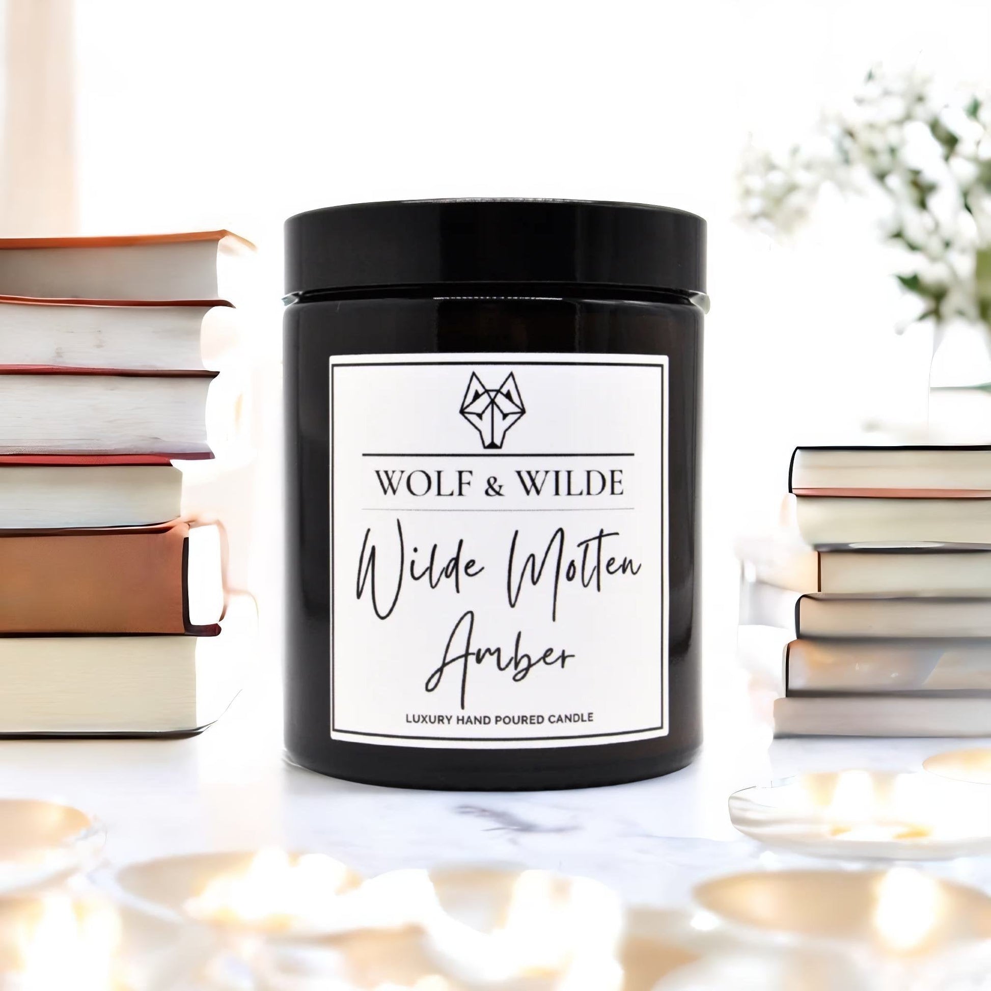 Wilde Molten Amber Luxury Aromatherapy Scented Candle - ScentiMelti Home Fragrance, Beauty & Gifts UK