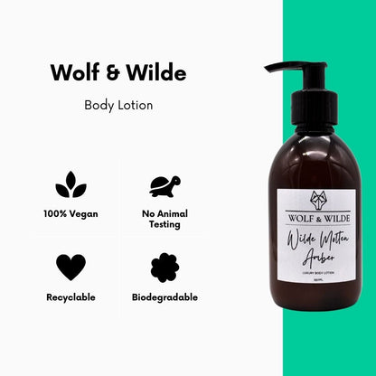 Wilde Molten Amber Luxury Body Lotion 250ML Wolf & Wilde ScentiMelti Wax Melts