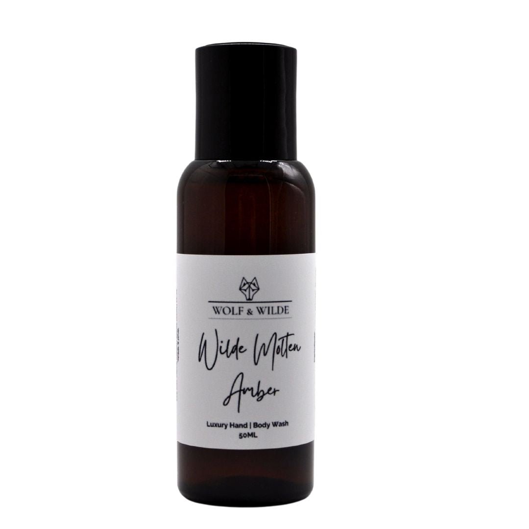 Wilde Molten Amber Travel Size Luxury Hand & Body Wash 50ML - ScentiMelti Home Fragrance, Beauty & Gifts UK