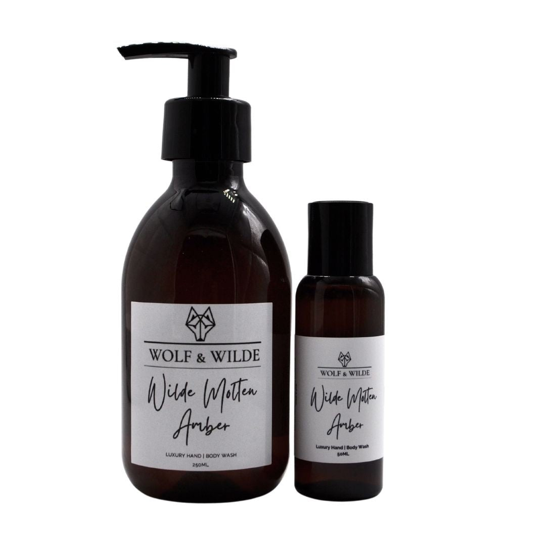 Wilde Molten Amber Travel Size Luxury Hand & Body Wash 50ML - ScentiMelti Home Fragrance, Beauty & Gifts UK