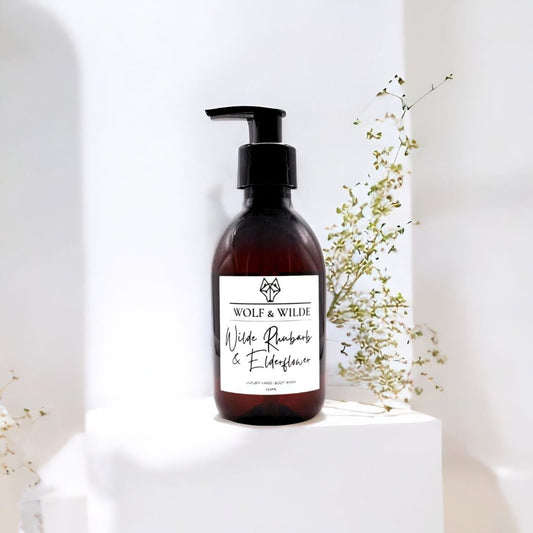 Wilde Rhubarb & Elderflower Luxury 2 In 1 Liquid Soap - Hand & Body 250ML - ScentiMelti Home Fragrance, Beauty & Gifts UK