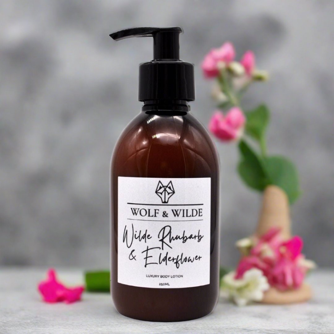 Wilde Rhubarb & Elderflower Luxury Body Lotion 250ML - ScentiMelti Home Fragrance, Beauty & Gifts UK