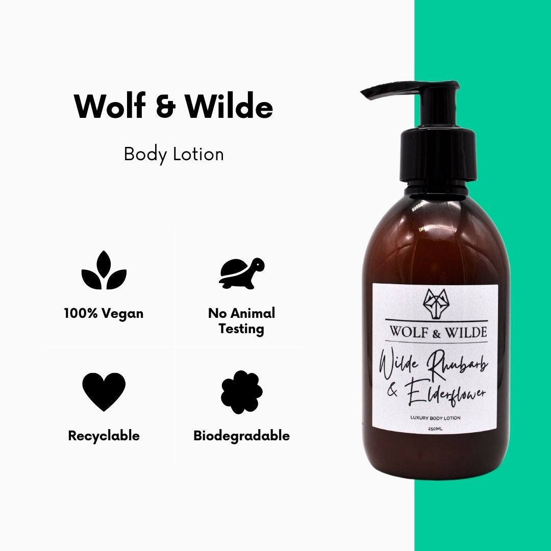 Wilde Rhubarb & Elderflower Luxury Body Lotion 250ML - ScentiMelti Home Fragrance, Beauty & Gifts UK