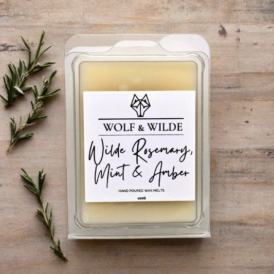 Wilde Rosemary, Mint & Amber Soy Wax Melts 100g Wolf & Wilde ScentiMelti Wax Melts