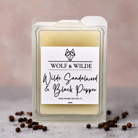 Wilde Sandalwood & Black Pepper Soy Wax Melts 100g Wolf & Wilde ScentiMelti Wax Melts