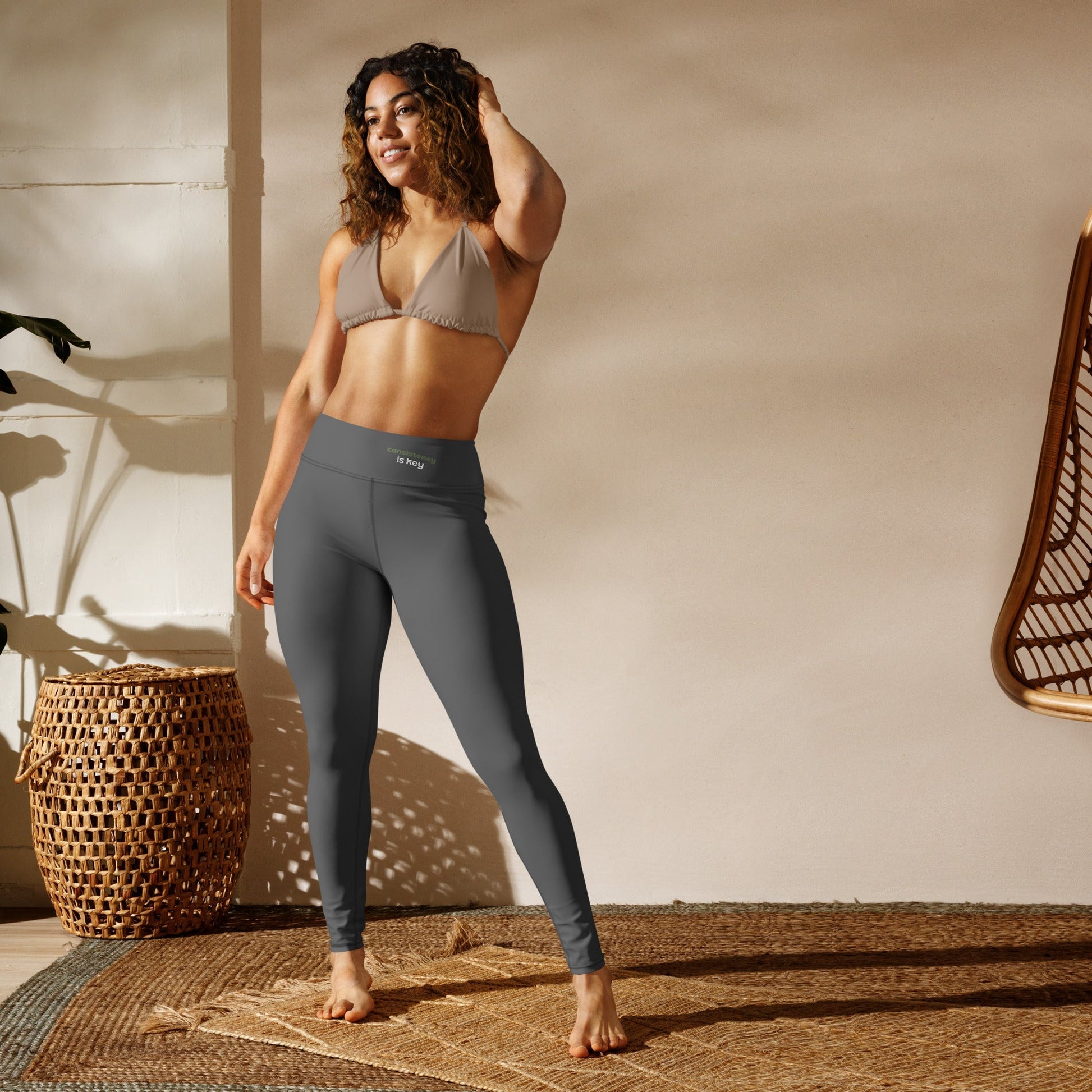 Woman's Yoga Consistency Is Key Stretchy Leggings - ScentiMelti Home Fragrance, Beauty & Gifts UK