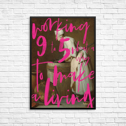 Working 9-5 Wall Art Print Hi Society ScentiMelti Wax Melts