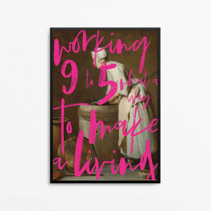 Working 9-5 Wall Art Print Hi Society ScentiMelti Wax Melts