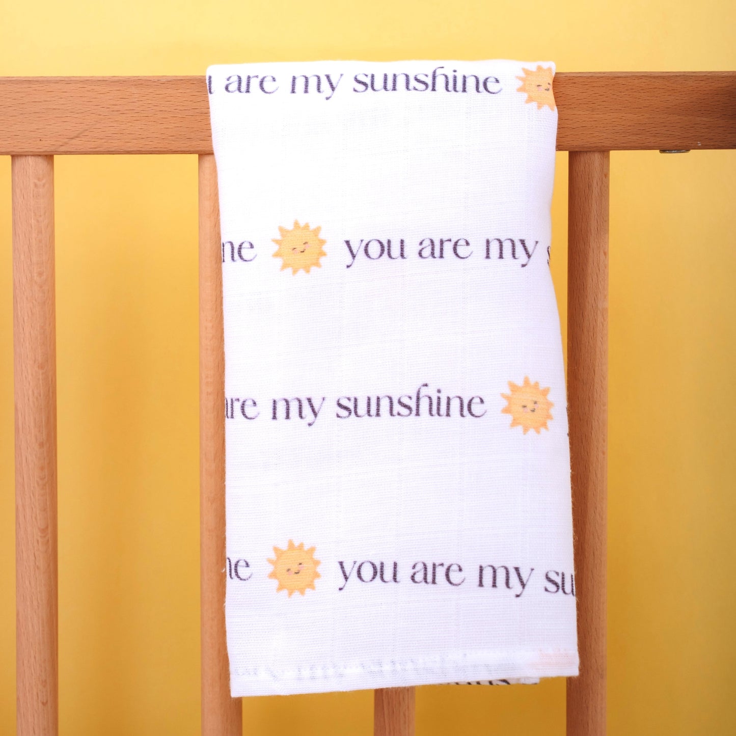 Muslin Swaddle Baby Blanket - You are my sunshine - ScentiMelti Home Fragrance, Beauty & Gifts UK