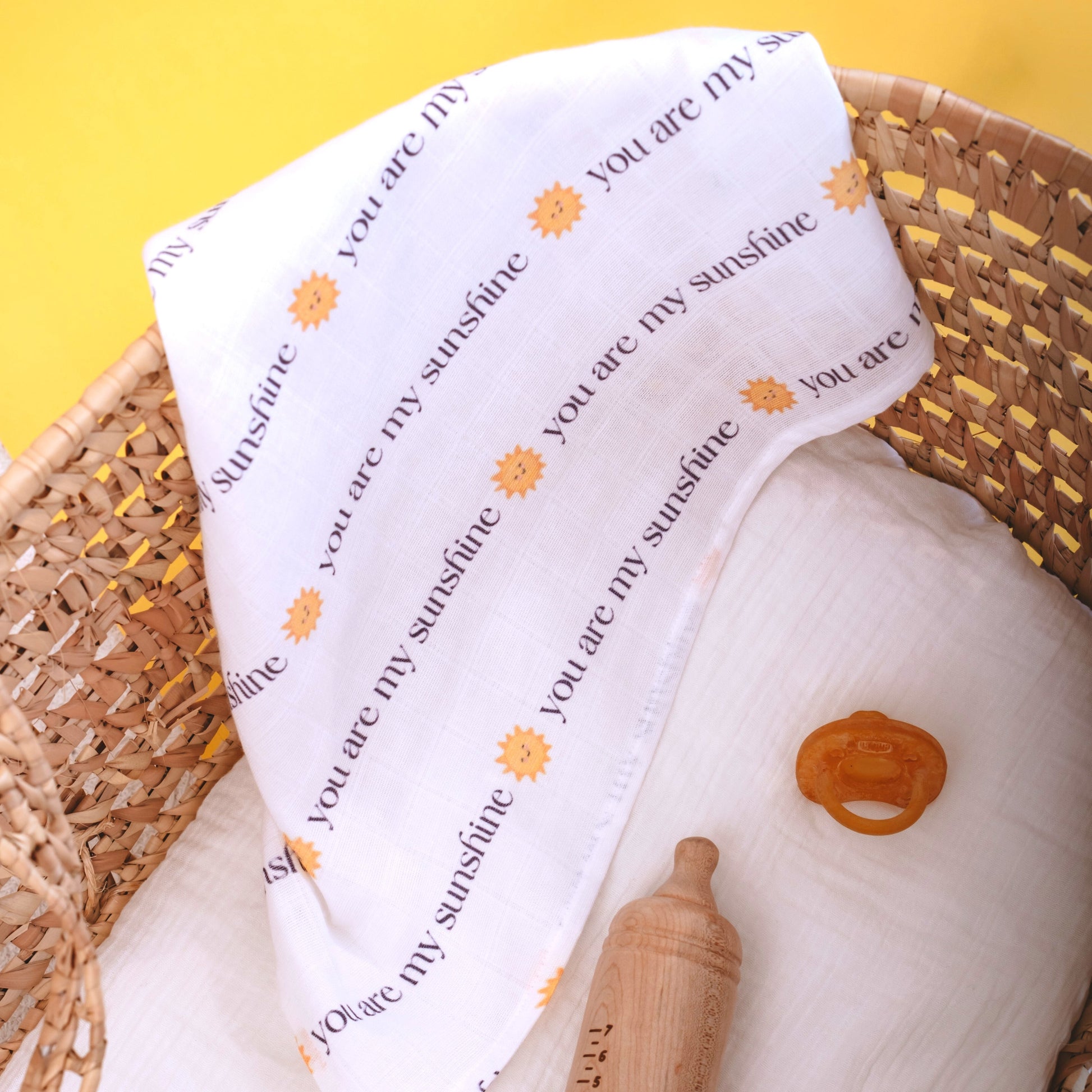 Muslin Swaddle Baby Blanket - You are my sunshine - ScentiMelti Home Fragrance, Beauty & Gifts UK