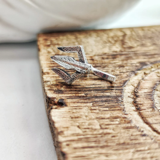 Oxidized German Silver Trident Non Pierced Clip On Traditional Indian Nose Pin The Colourful Aura ScentiMelti Wax Melts