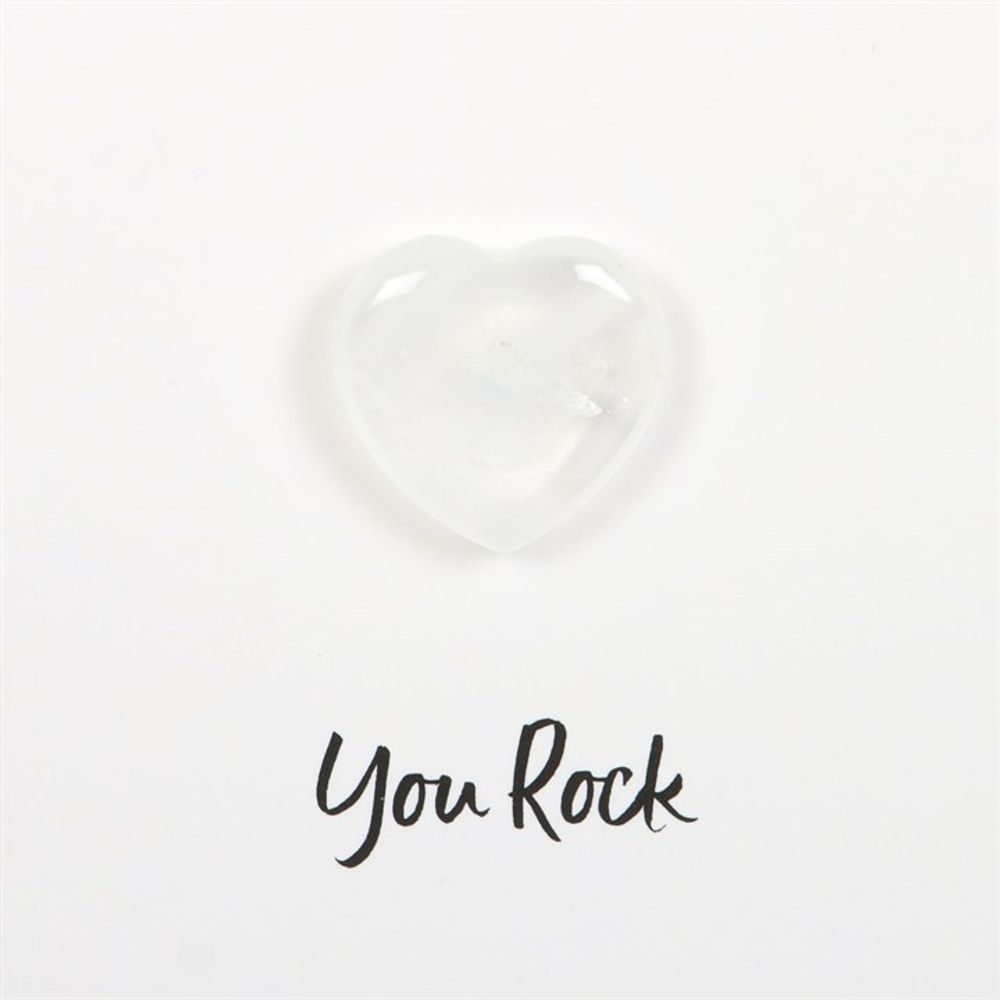 You Rock Clear Quartz Crystal Heart Greeting Card - ScentiMelti  You Rock Clear Quartz Crystal Heart Greeting Card