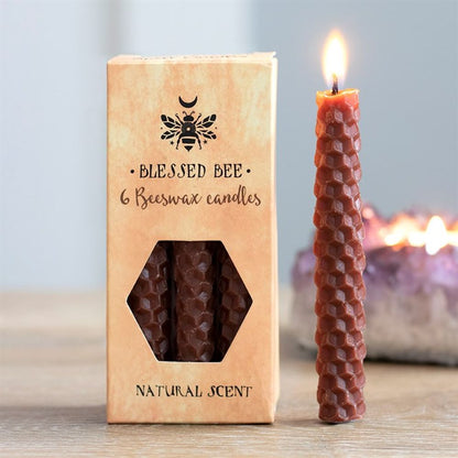 Set of 6 Brown Beeswax Spell Candles - ScentiMelti  Set of 6 Brown Beeswax Spell Candles