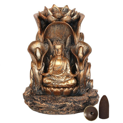 Bronze Buddha Backflow Incense Burner - ScentiMelti  Bronze Buddha Backflow Incense Burner