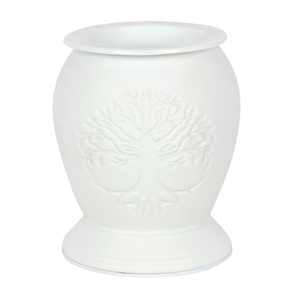 Tree of Life White Ceramic Electric Oil Burner - ScentiMelti  Tree of Life White Ceramic Electric Oil Burner