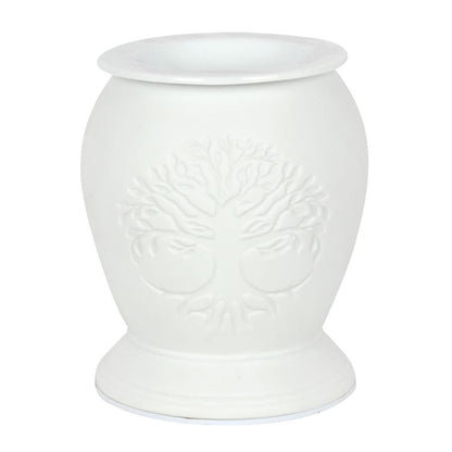 Tree of Life White Ceramic Electric Oil Burner - ScentiMelti  Tree of Life White Ceramic Electric Oil Burner