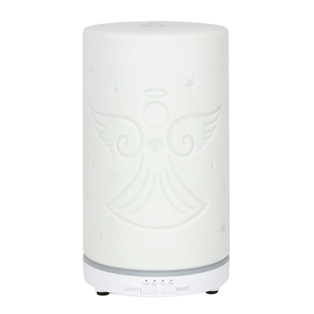 White Ceramic Guardian Angel Electric Aroma Diffuser - ScentiMelti  White Ceramic Guardian Angel Electric Aroma Diffuser