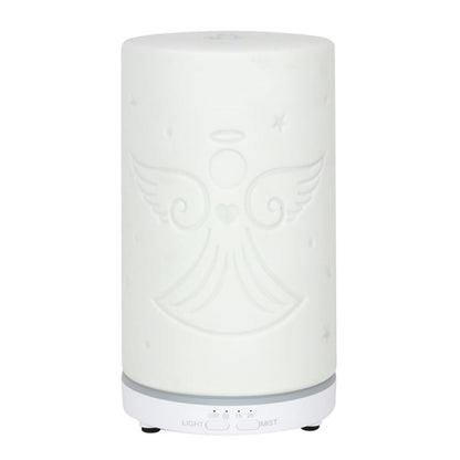 White Ceramic Guardian Angel Electric Aroma Diffuser - ScentiMelti  White Ceramic Guardian Angel Electric Aroma Diffuser