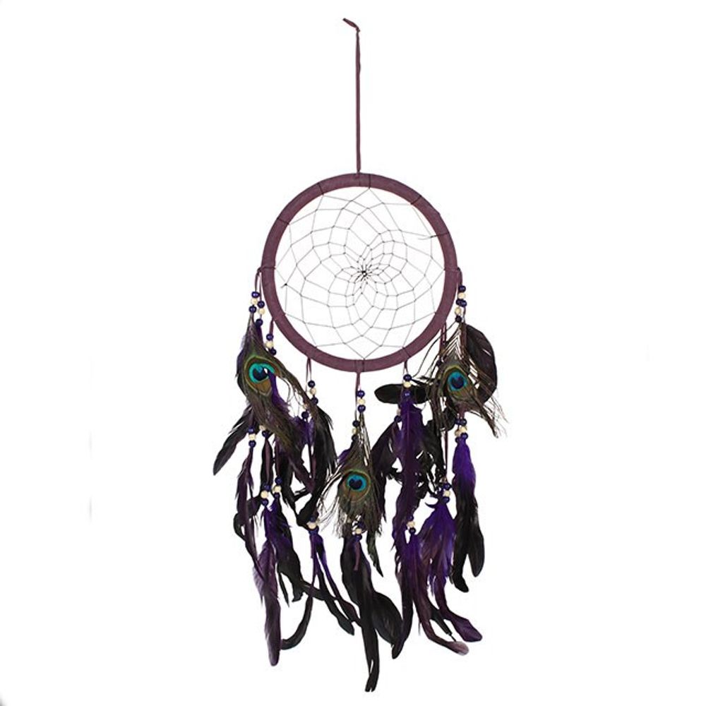 Purple Peacock Feather Dreamcatcher - ScentiMelti  Purple Peacock Feather Dreamcatcher