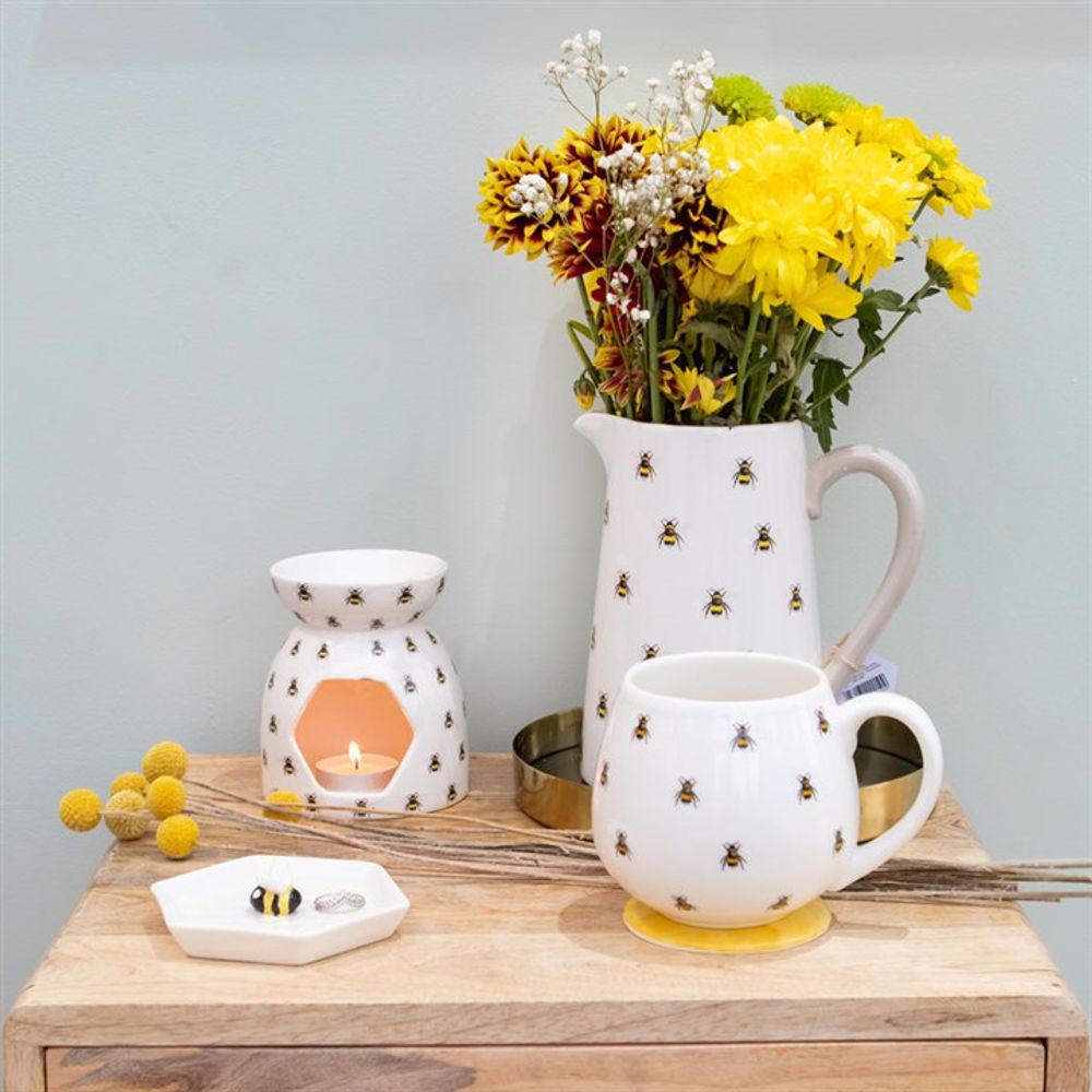 Bee Ceramic Flower Jug - ScentiMelti  Bee Ceramic Flower Jug