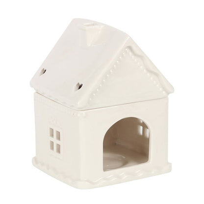 White Gingerbread House Oil Burner - ScentiMelti  White Gingerbread House Oil Burner