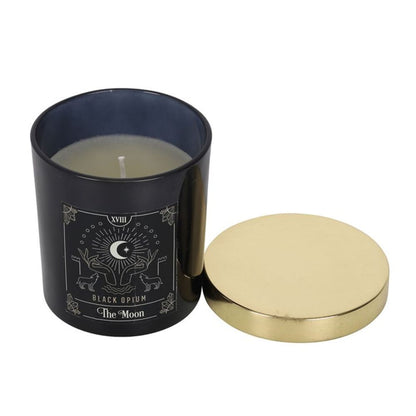 The Moon Black Opium Tarot Candle - ScentiMelti  The Moon Black Opium Tarot Candle