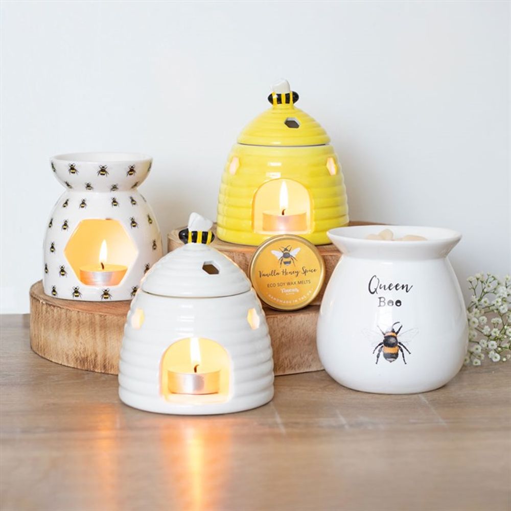 All Over Bee Print Oil Burner - ScentiMelti  All Over Bee Print Oil Burner