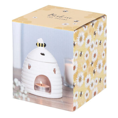 White Beehive Oil Burner - ScentiMelti  White Beehive Oil Burner