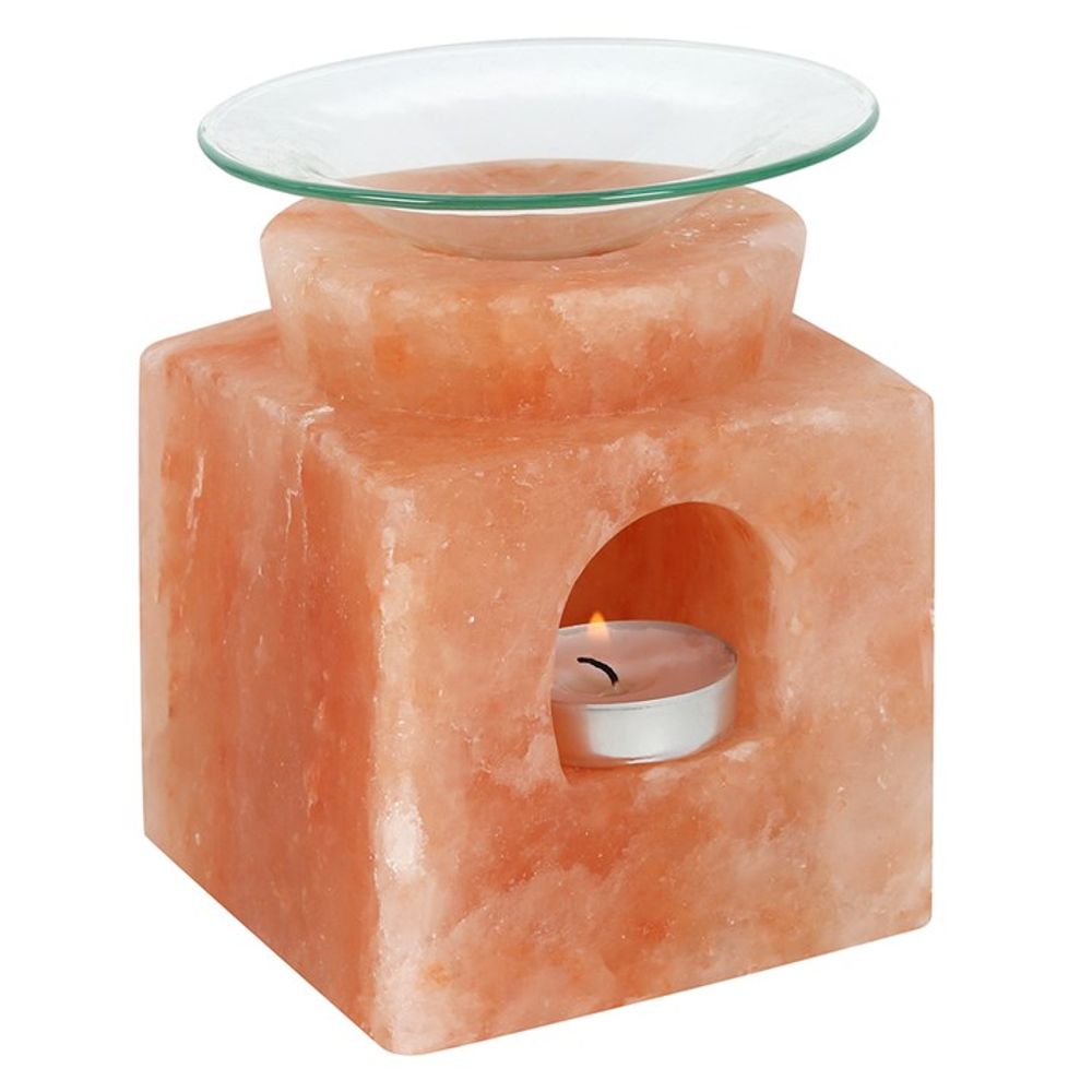 Cube Himalayan Salt Oil Burner - ScentiMelti  Cube Himalayan Salt Oil Burner