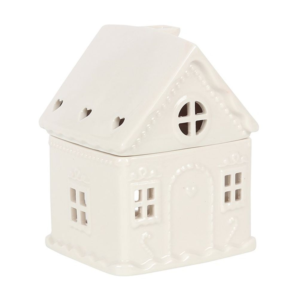 White Gingerbread House Oil Burner - ScentiMelti  White Gingerbread House Oil Burner