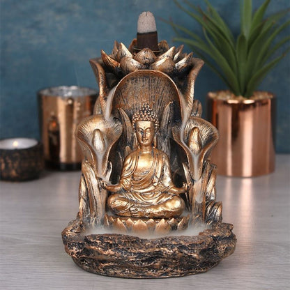 Bronze Buddha Backflow Incense Burner - ScentiMelti  Bronze Buddha Backflow Incense Burner