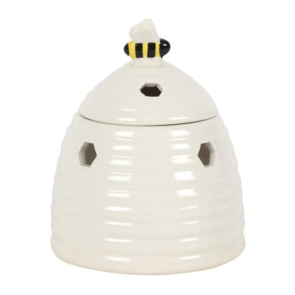 White Beehive Oil Burner - ScentiMelti  White Beehive Oil Burner